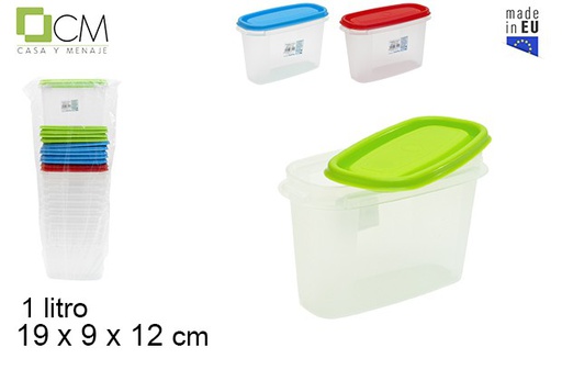 [103086] Contenitore per alimenti plastica ovale colori asortiti 19x9 cm
