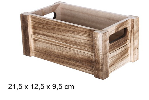 [108180] Boîte en bois vintage 21,5x12,5x9,5 cm