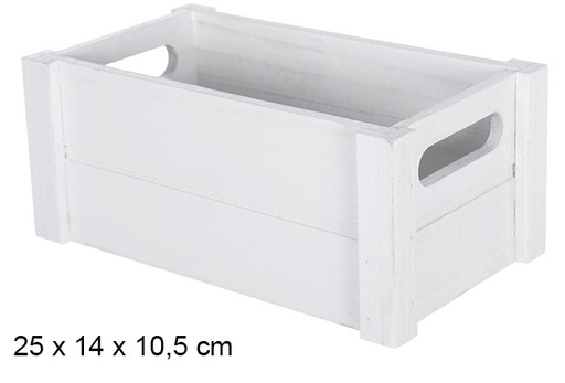 [108173] Coffret en bois blanc 25x14x10,5 cm