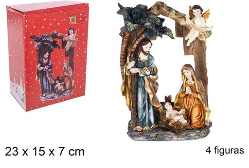 [108696] Nativity Portal 4 figures 23 cm