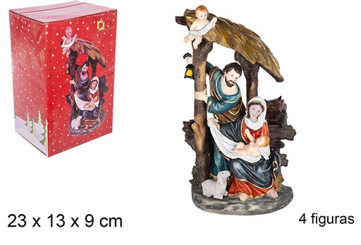 [108697] Nativity Portal 4 figures 23 cm