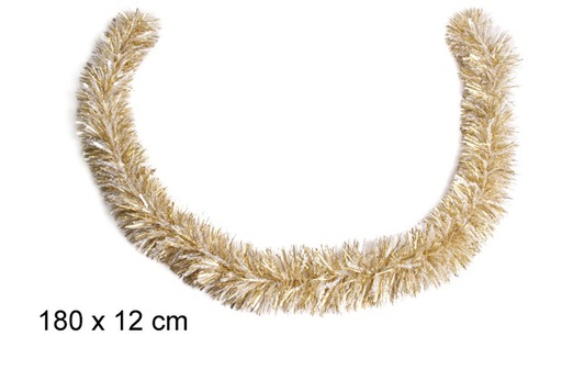 [109303] Orpello di Natale largo snow/champagne 12x180 cm