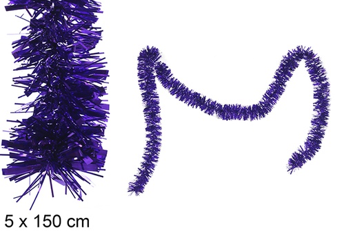 [109312] Mini guirlande de Noël violet largeur 150x5 cm