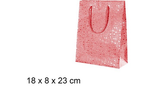 [109596] Sac cadeau étoile rouge 18x8 cm