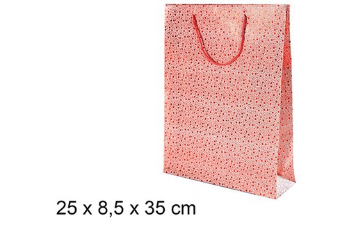 [109599] Bolsa regalo estrella rojo 25x8,5 cm