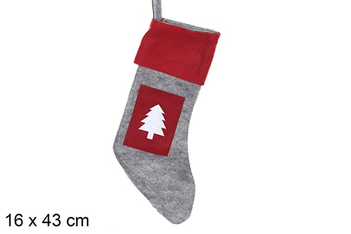 [109467] Chaussette de Noël en feutrine 16x43 cm