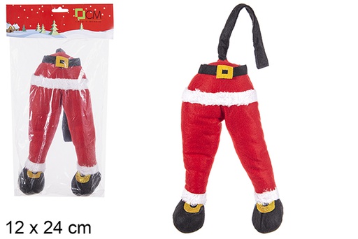 [109486] Santa Claus legs with hook 12x24 cm
