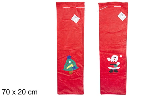 [109519] Saco de yute decorado Papa Noel 70x20 cm