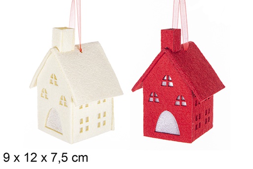 [109534] Lanterne avec assortiment de décorations de Noël LED 9x12 cm