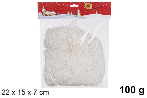 [109626] White paper straw in bag 100 gr.