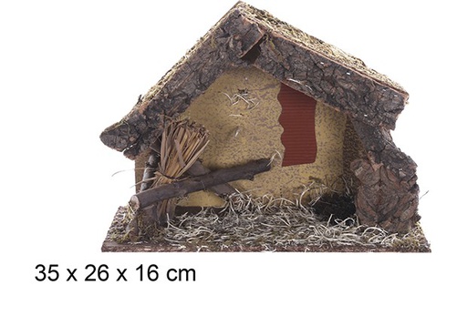 [109649] Cabane de Noël vide 35x26 cm