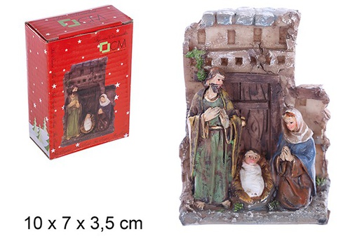 [109727] Nativity scene with portal 10 cm 