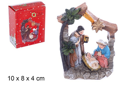 [109728] Nativity scene with portal 10 cm 