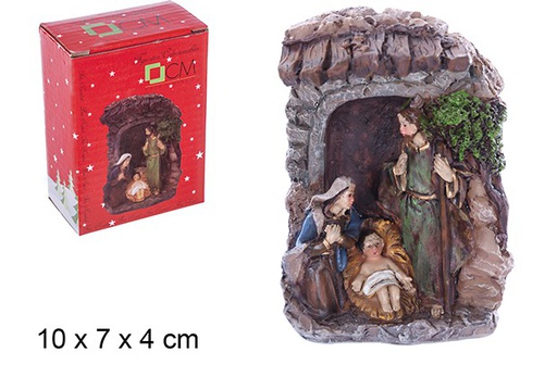 [109729] Nativity scene with portal 10 cm