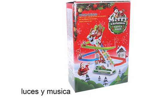 [109747] Gioco di Babbo Natale su pista scorrevole con luci e musica