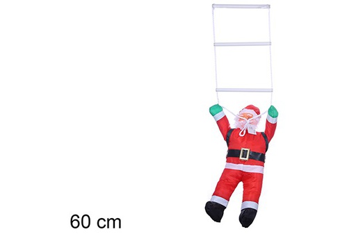 [109750] Papa Noel tejido impermeable con escalera 60 cm