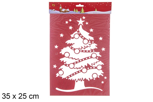 [109769] Stencil per finestra albero di Natale 35x25 cm 