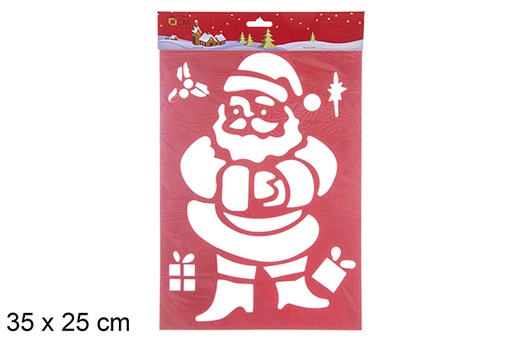 [109775] Estêncil de janela de Papai Noel 35x25 cm 