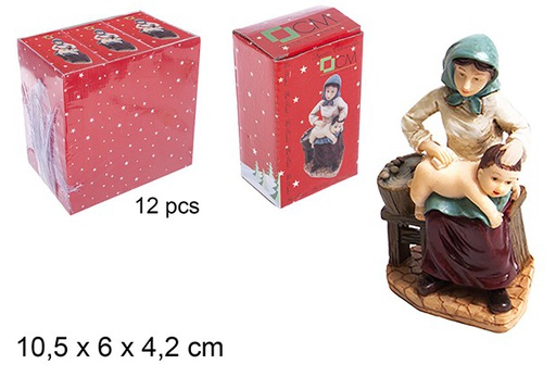 [109881] Resin shepherd mother washing child 14 cm