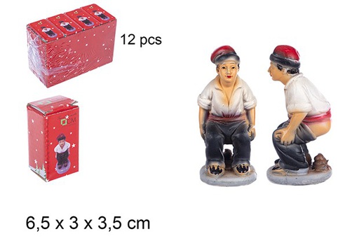 [109894] Berger en résine faisant caca 6 cm 