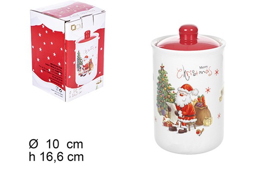 [109343] Christmas ceramic jar 10 cm