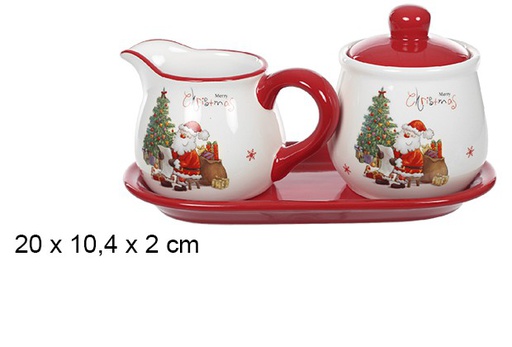 [109351] Christmas ceramic milk jug 3-piece set