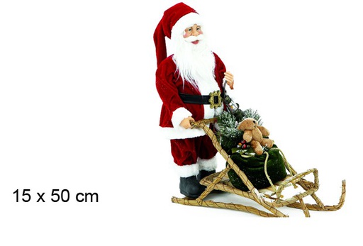 [046530] Papa Noel con trineo y saco 15x50 cm