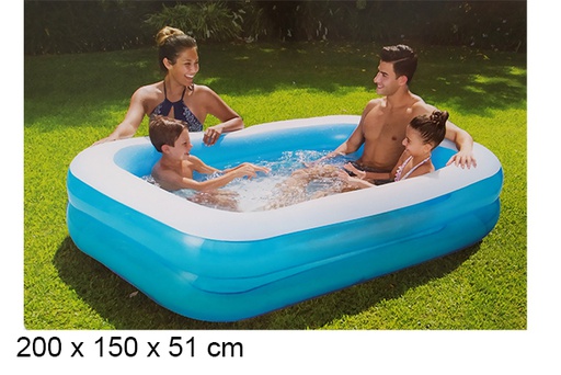 [204446] Piscina gonfiabile rettangolare 200x150 cm