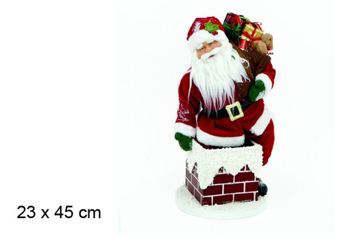 [046533] Santa Claus in fireplace 23x45 cm