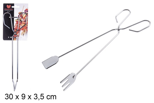 [108305] Pinça de cozinha de metal 30 cm