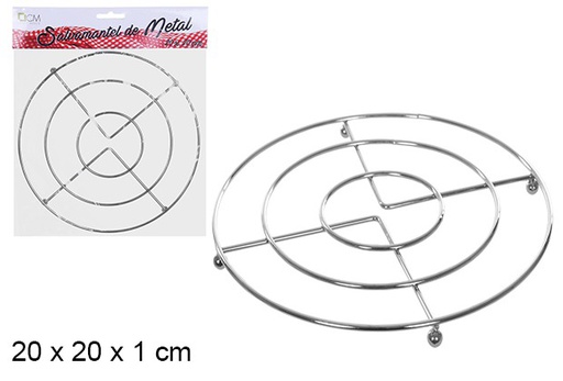 [108320] Round metal trivet 20 cm  