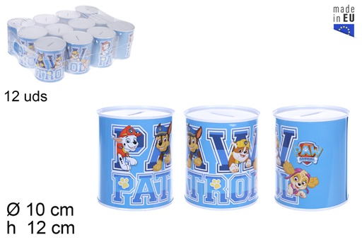 [108679] Metal piggy bank Paw Patrol Boy 10x12 cm