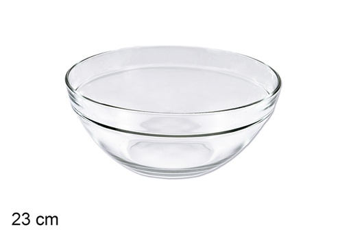 [104476] Glass bowl 23 cm