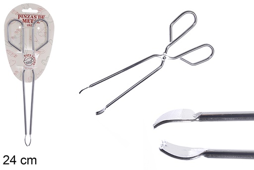 [108315] Pinzas de metal cocina 24 cm
