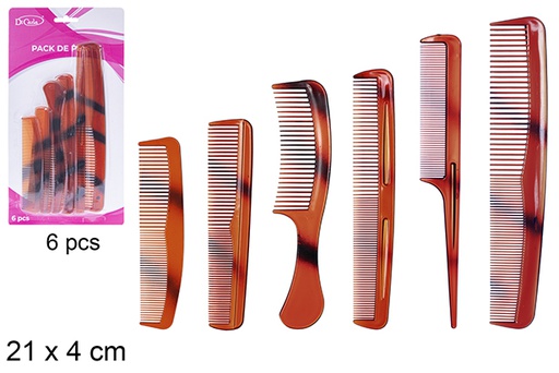 [108354] Pack 6 two-color combs