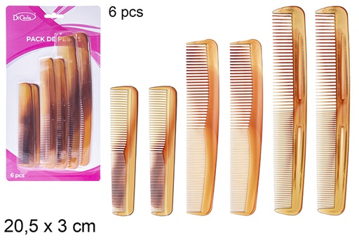 [108356] Pack 6 brown combs