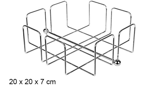 [108436] Metal napkin holder 20x7 cm