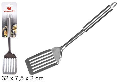 [108446] Steel openwork spatula