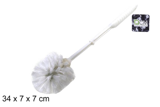 [104822] Brosse de toilette blanche 34 cm