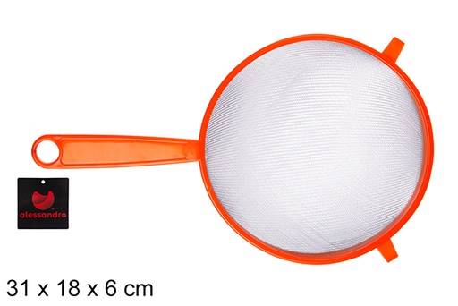 [108347] Orange plastic strainer 18 cm