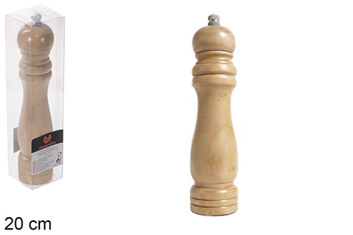 [104195] Wooden pepper mill 20 cm