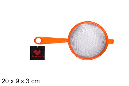 [108342] Orange plastic strainer 9 cm