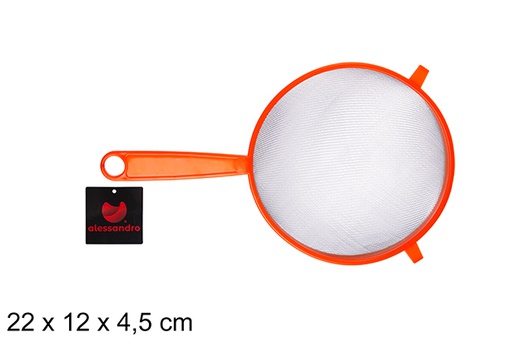 [108344] Orange plastic strainer 12 cm