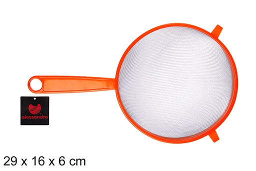 [108346] Orange plastic strainer 16 cm