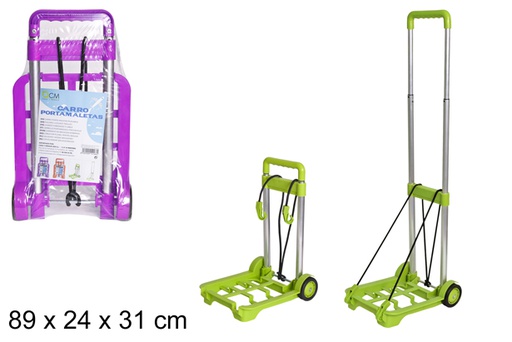 [104166] Trolley valigia pieghevole colori assortiti 89x24 cm