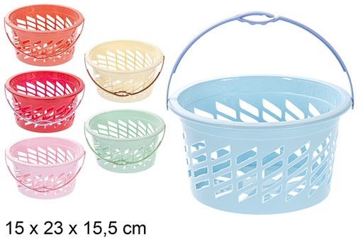 [204759] Plastic basket for clothespins assorted colors 