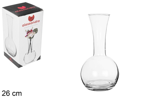 [109189] Glass flower vase Dahlia 26 cm