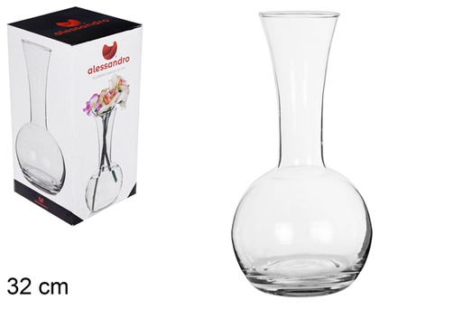 [109190] Vase en verre Dahlia 32 cm