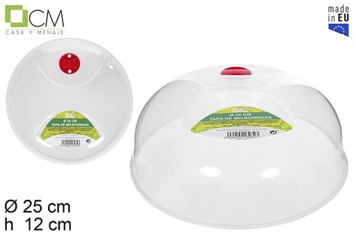 [103032] Plastic lid for microwave with diffuser 25 cm