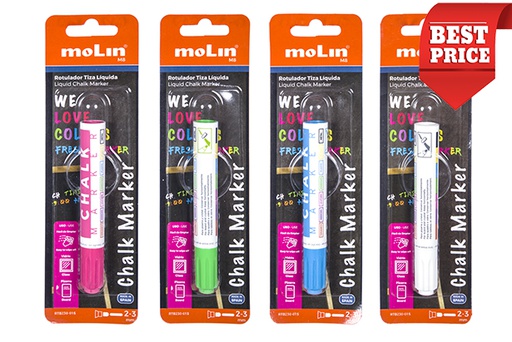 [204569] Blister liquid chalk marker assorted colors